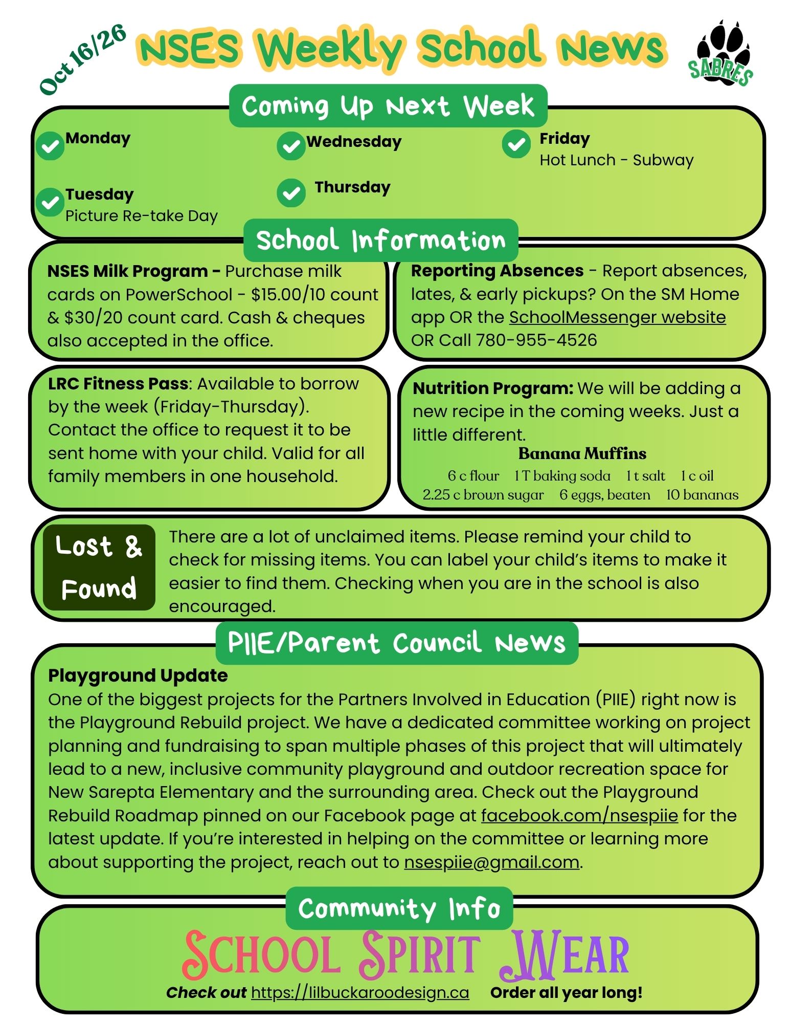 NSES Weekly School News Oct 16 2026