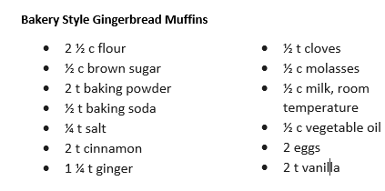 Gingerbread Muffins